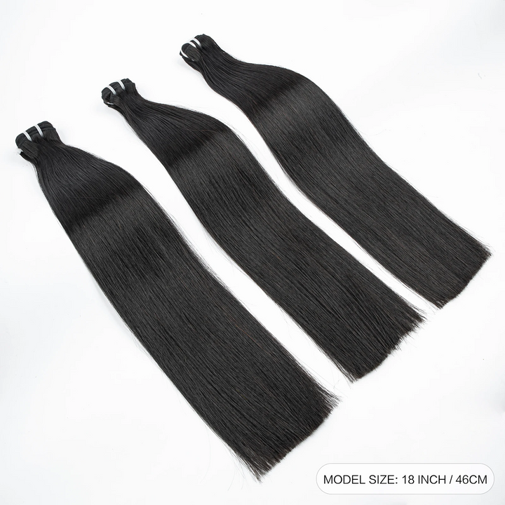 MRSHAIR MRS Hair Double Drawn 100% Human  Hair Weft Bundles No tangle No Shedding
