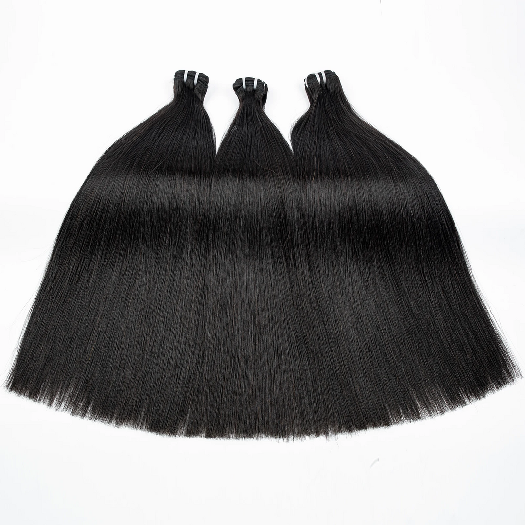 MRSHAIR MRS Hair Double Drawn 100% Human  Hair Weft Bundles No tangle No Shedding