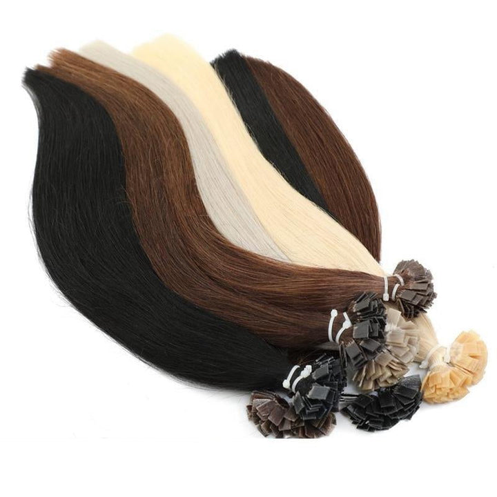 MRSHAIR MRS HAIR Flat Tip Human Hair Extensions Fusion Hair 50g