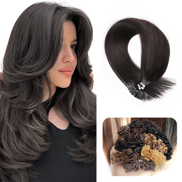 MRSHAIR MRS HAIR Flat-tip Keratin Human Hair Extensions