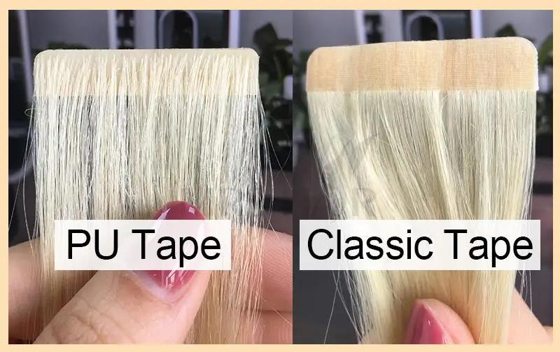 MRSHAIR MRS HAIR Invisible Tape Hair Human Hair Extensions Hand Tied Tape Ins