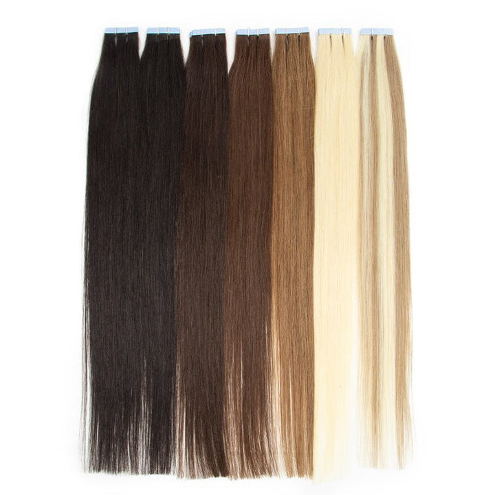 MRSHAIR MRS HAIR Invisible Tape Hair Human Hair Extensions Hand Tied Tape Ins