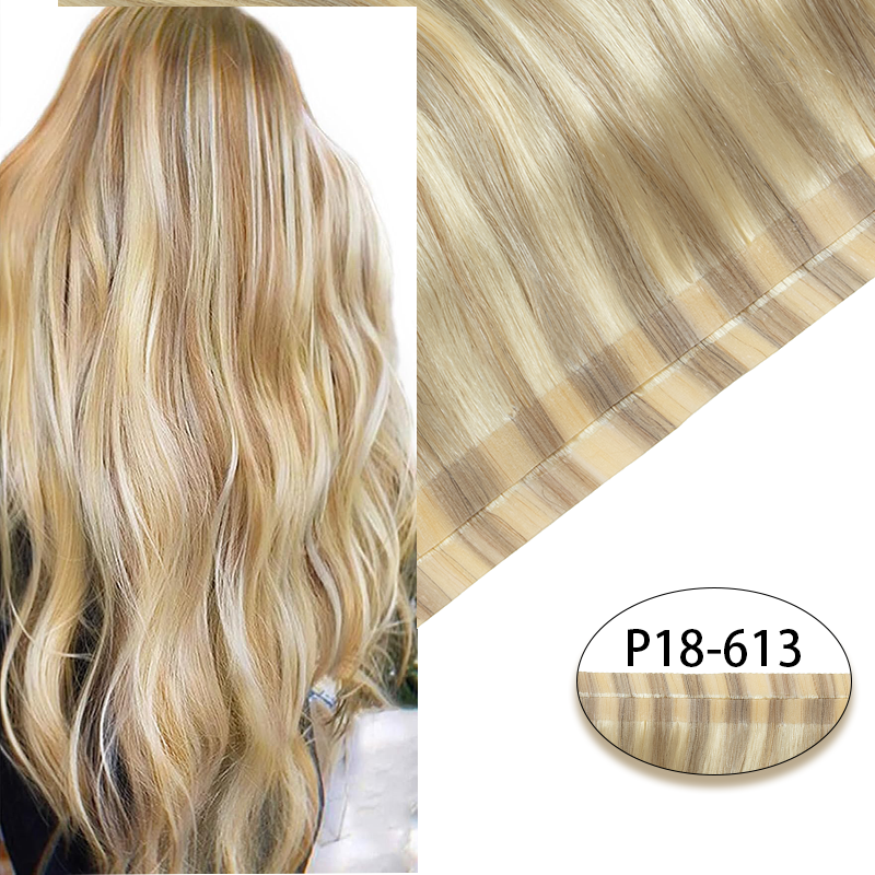 MRSHAIR MRS HAIR Long Glue PU Tape Weft Human Hair Extensions