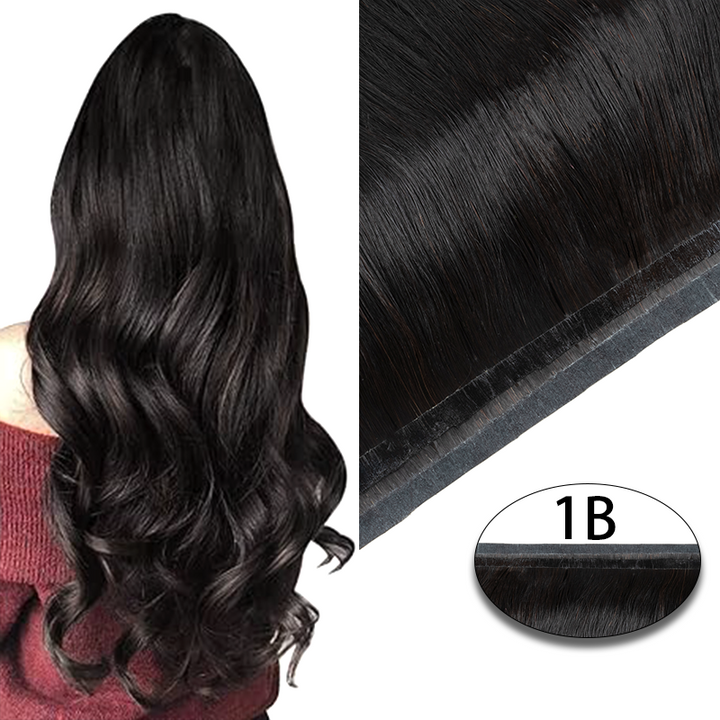 MRSHAIR MRS HAIR Long Glue PU Tape Weft Human Hair Extensions