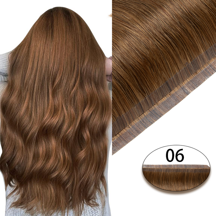MRSHAIR MRS HAIR Long Glue PU Tape Weft Human Hair Extensions