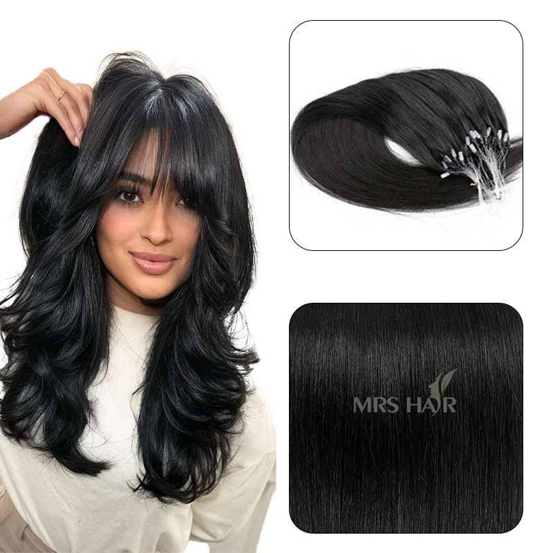 MRSHAIR MRS HAIR Micro Ring Loop Human Hair Extensions