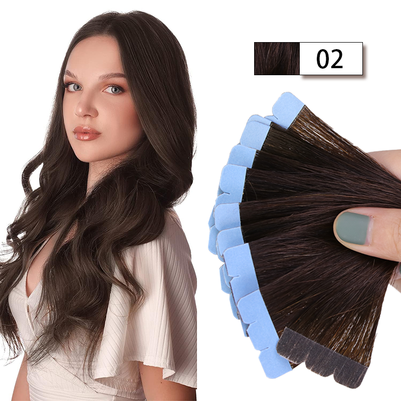 MRSHAIR MRS HAIR Mini Tape in Human Hair Extensions Micro Tape Ins