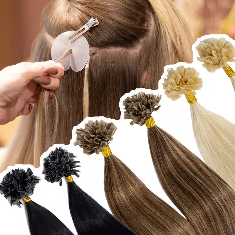 MRSHAIR MRS HAIR Nail Human Hair Extensions U Tip Hair 100G