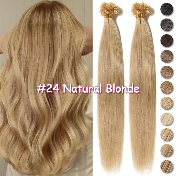 MRSHAIR MRS HAIR Nail Human Hair Extensions U Tip Hair 100G