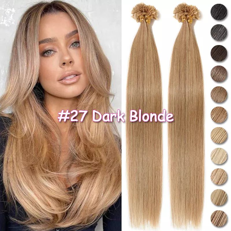 MRSHAIR MRS HAIR Nail Human Hair Extensions U Tip Hair 100G