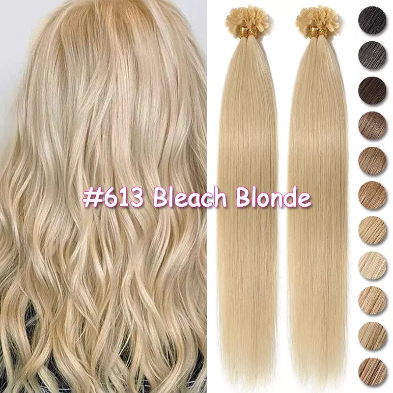 MRSHAIR MRS HAIR Nail Human Hair Extensions U Tip Hair 100G