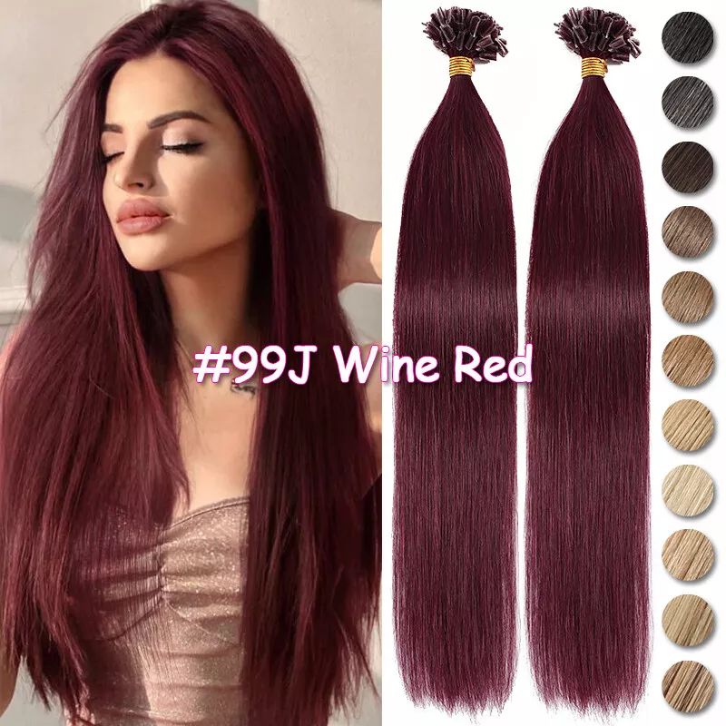 MRSHAIR MRS HAIR Nail Human Hair Extensions U Tip Hair 100G