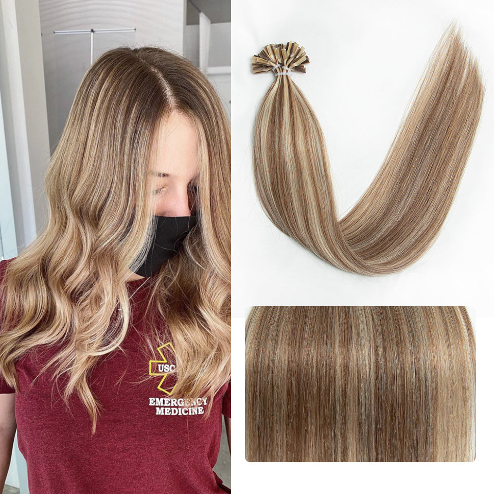 MRSHAIR MRS HAIR Nail Human Hair Extensions U Tip Hair 100G