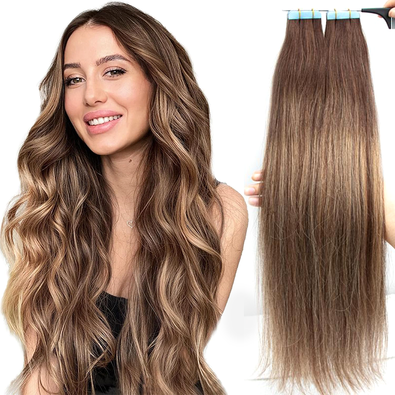 MRSHAIR MRS HAIR Ombre Balayage Tape In Extensions Human Hair P4T4-24