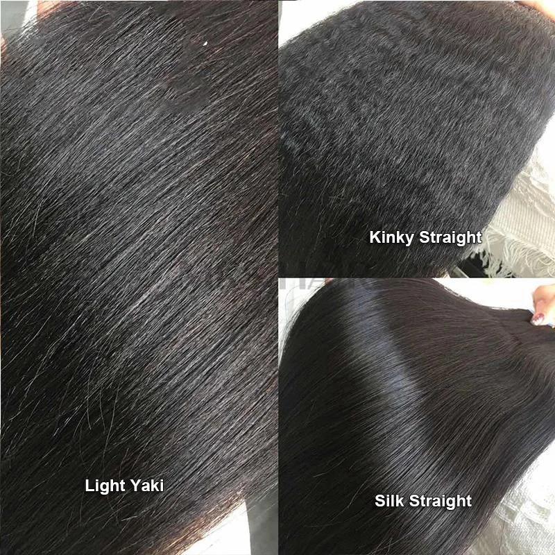 MRSHAIR MRS HAIR Raw Black Kinky Straight Clip in Human Hair