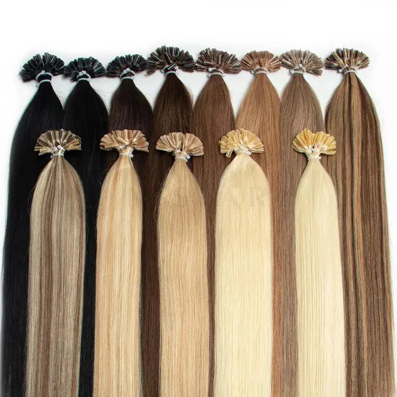 MRSHAIR MRS HAIR  U tip Human Hair Extensions Nail Hair Extensions