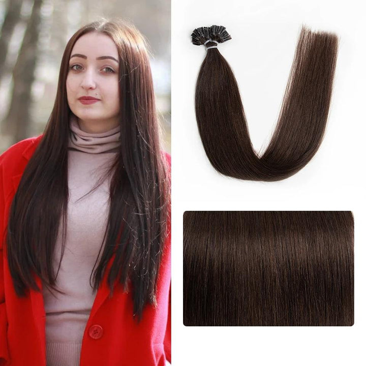 MRSHAIR MRS HAIR  U tip Human Hair Extensions Nail Hair Extensions