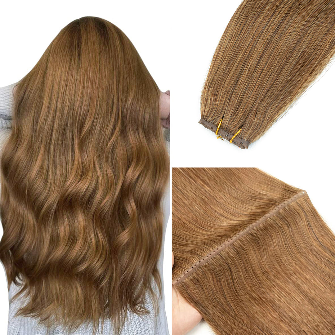 MRSHAIR MRSHAIR Blonde Microlink Wet Hair Extensions XO Hole Wefts( Injected )