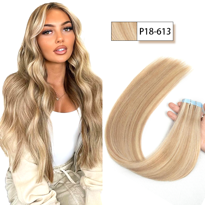 MRSHAIR MRSHAIR Cuticle Remy Single Drawn Tape In Hair 20pcs/pack