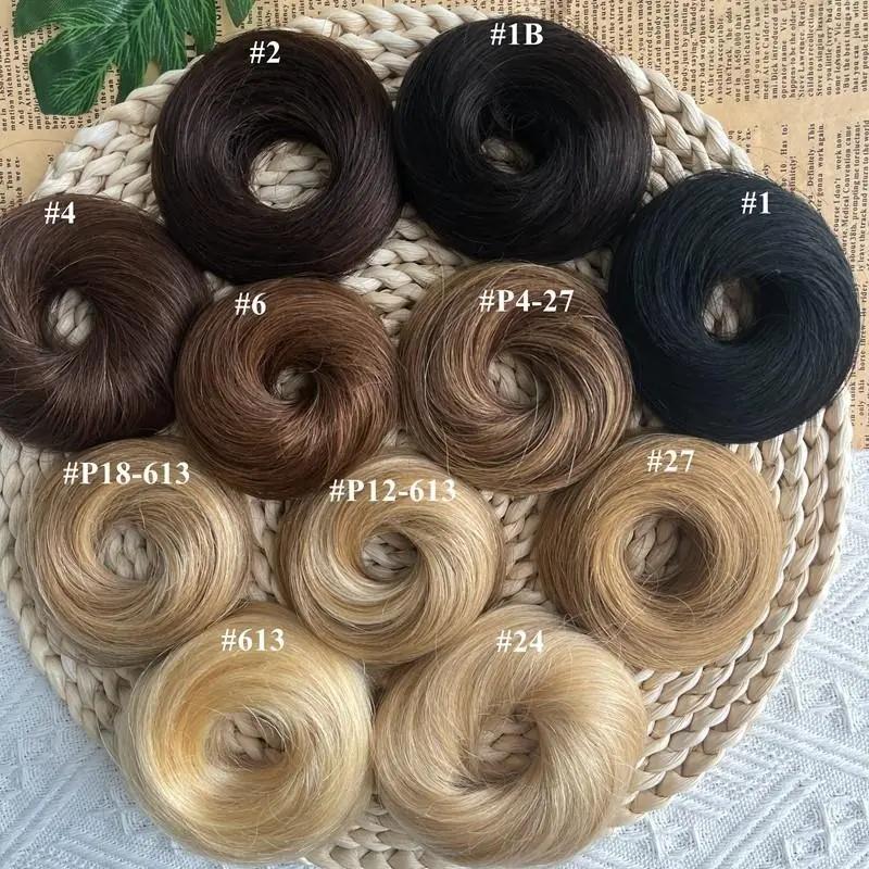 MRSHAIR MRSHAIR Human Hair Chignon Buns Real Hair Extensions