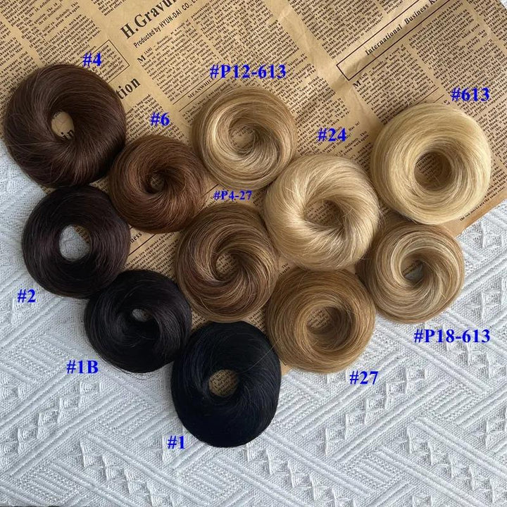 MRSHAIR MRSHAIR Human Hair Chignon Buns Real Hair Extensions