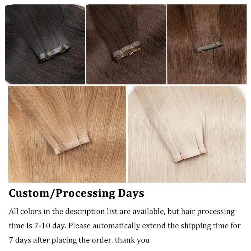 MRSHAIR MRSHAIR Invisible Seamless PU SKin Weft Human Hair Injected PU Wefts