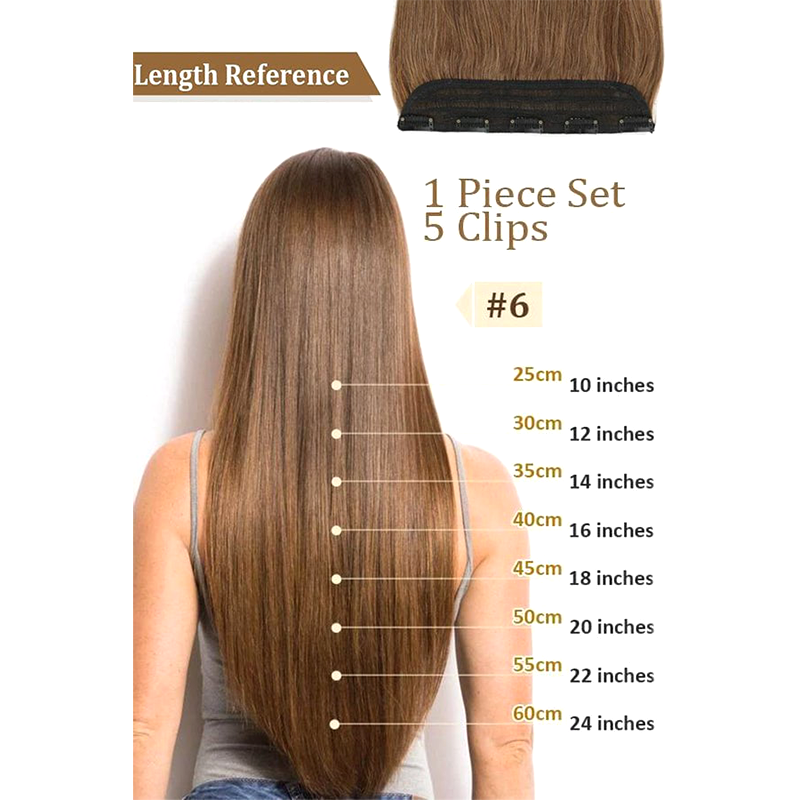 MRSHAIR MRSHAIR One Piece Clip In Human Hair 14 18 22inch