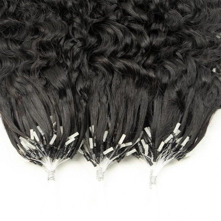 MRSHAIR MRSHAIR Raw Black Water Wave Micro Loop Human Hair Extensions