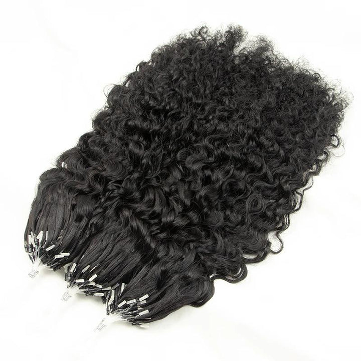 MRSHAIR MRSHAIR Raw Black Water Wave Micro Loop Human Hair Extensions