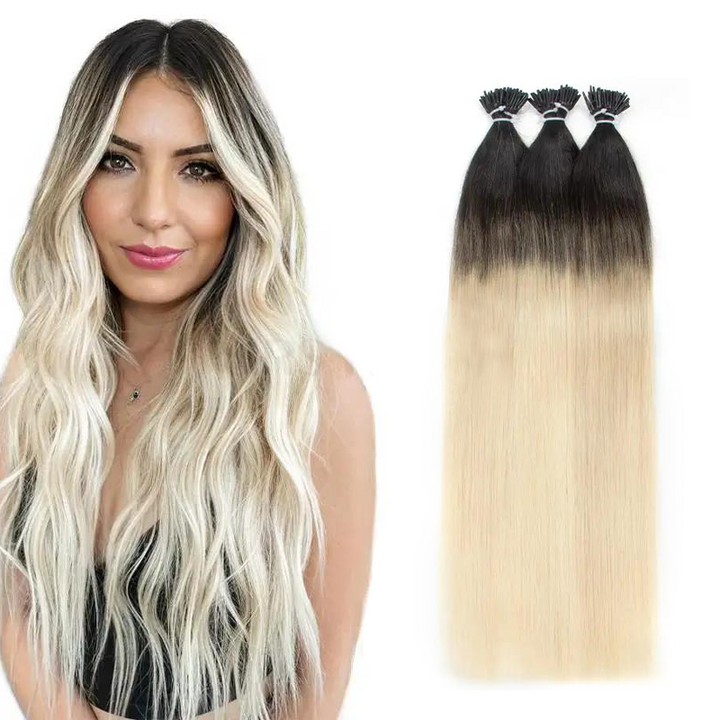 MRSHAIR MRSHAIR T1B-613 Ombre Balayage I Tip Hair Extensions